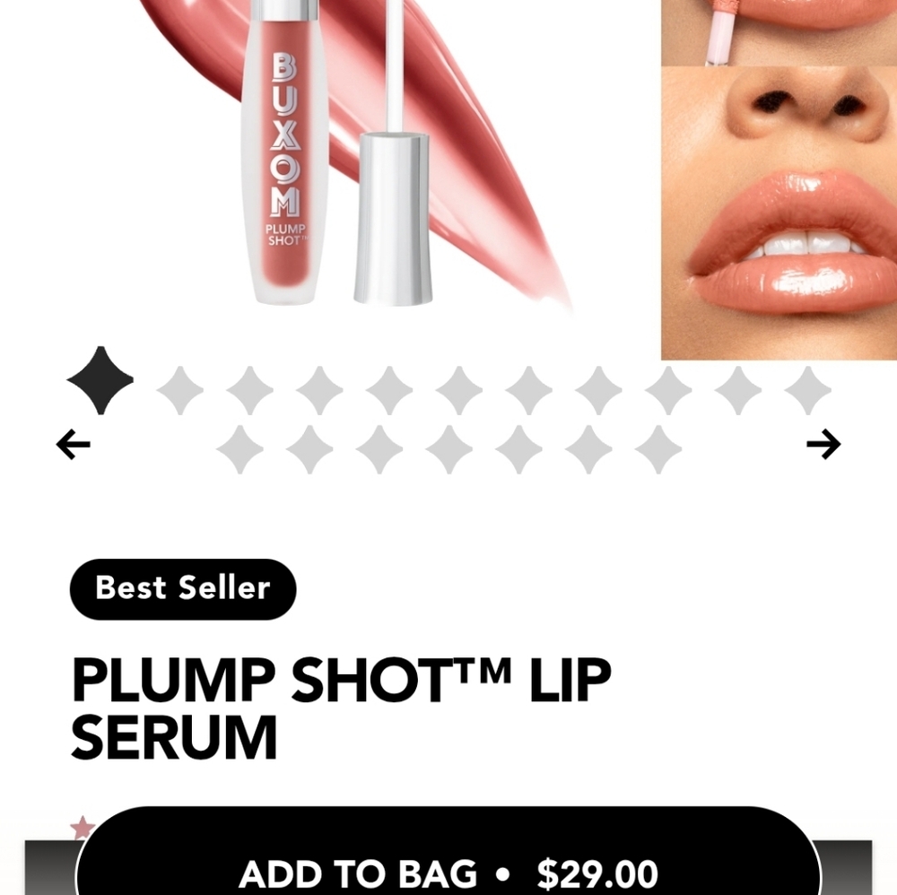 BUXOM Plump Shot Collagen Peptides Lip Serum New Full Size